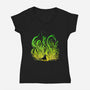 Dark Side Of The Garden-Womens-V-Neck-Tee-kharmazero