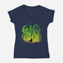 Dark Side Of The Garden-Womens-V-Neck-Tee-kharmazero