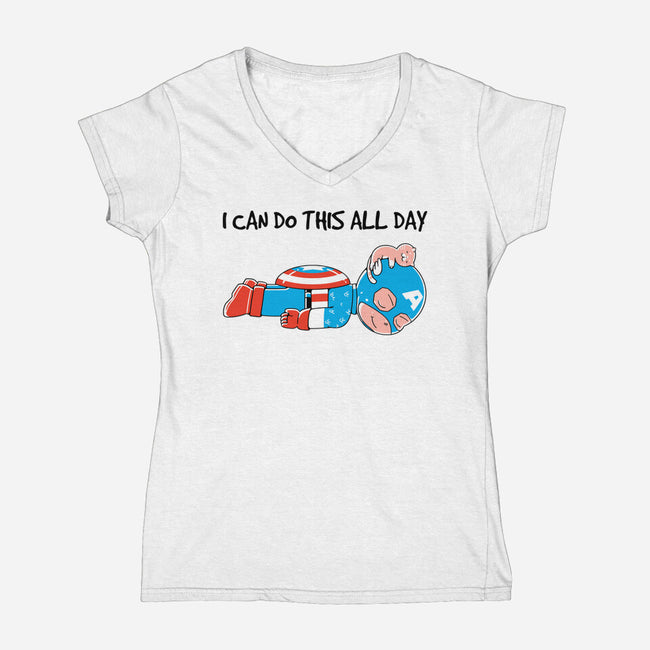 I Can Do This All Day-Womens-V-Neck-Tee-naomori