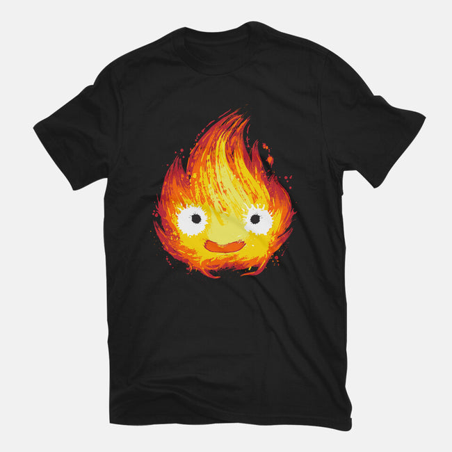 Fire Demon Painting-Womens-Fitted-Tee-DrMonekers