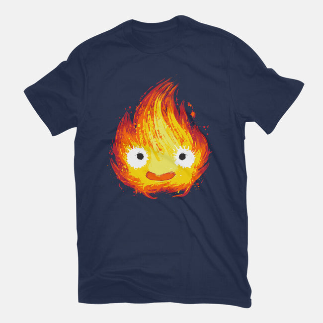 Fire Demon Painting-Womens-Fitted-Tee-DrMonekers
