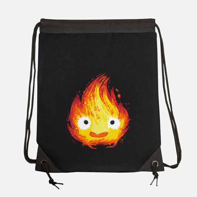 Fire Demon Painting-None-Drawstring-Bag-DrMonekers