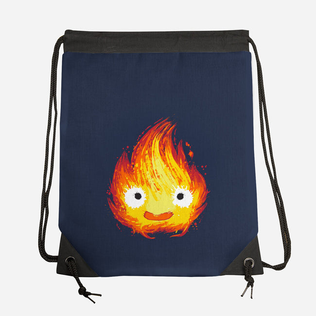 Fire Demon Painting-None-Drawstring-Bag-DrMonekers