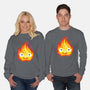 Fire Demon Painting-Unisex-Crew Neck-Sweatshirt-DrMonekers