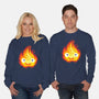 Fire Demon Painting-Unisex-Crew Neck-Sweatshirt-DrMonekers