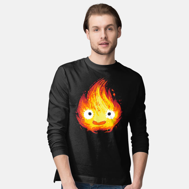 Fire Demon Painting-Mens-Long Sleeved-Tee-DrMonekers