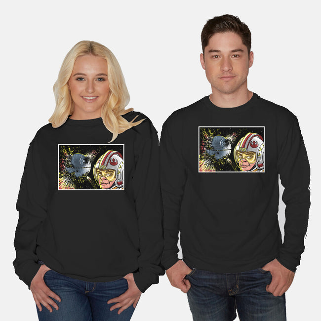 Disaster Luke-Unisex-Crew Neck-Sweatshirt-zascanauta
