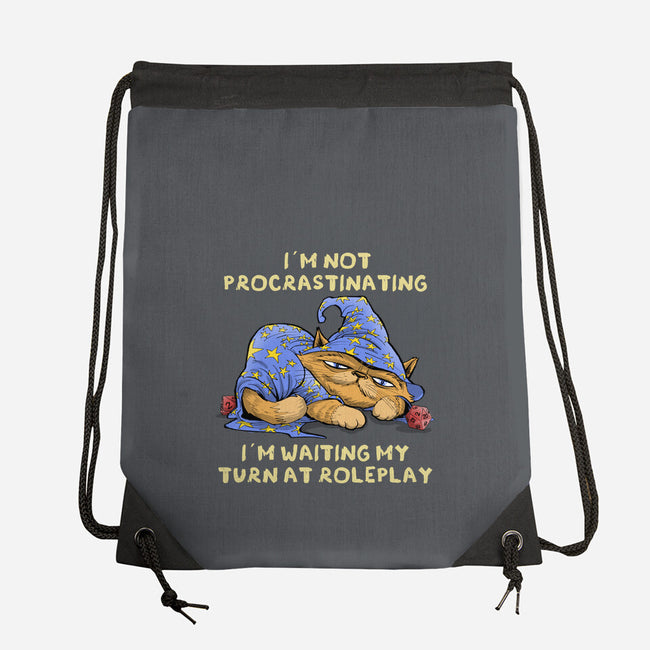 Waiting My Turn-None-Drawstring-Bag-zascanauta