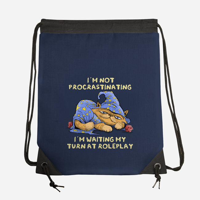 Waiting My Turn-None-Drawstring-Bag-zascanauta
