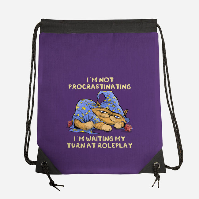 Waiting My Turn-None-Drawstring-Bag-zascanauta