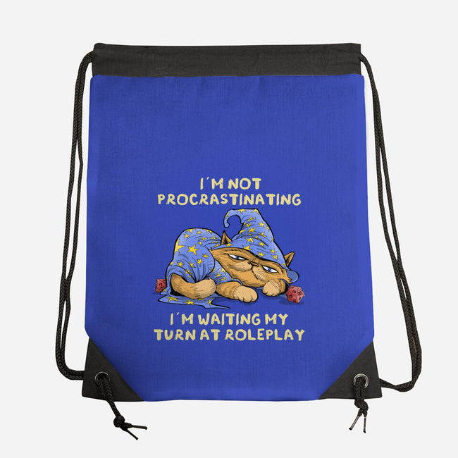Waiting My Turn-None-Drawstring-Bag-zascanauta
