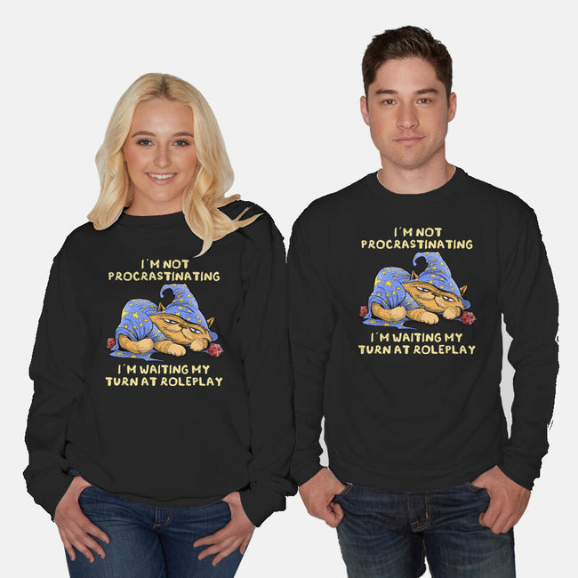 Waiting My Turn-Unisex-Crew Neck-Sweatshirt-zascanauta