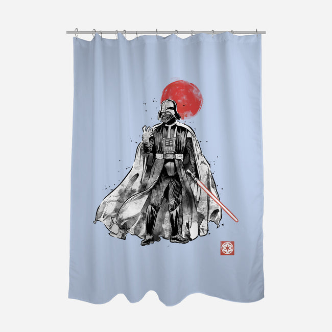 Dark Lord Sumi-E-None-Polyester-Shower Curtain-Astrobot Invention