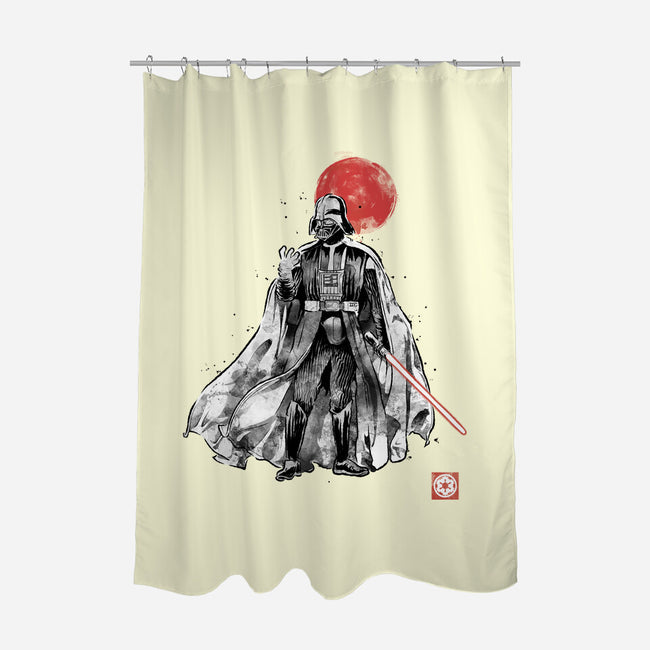 Dark Lord Sumi-E-None-Polyester-Shower Curtain-Astrobot Invention