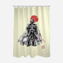 Dark Lord Sumi-E-None-Polyester-Shower Curtain-Astrobot Invention