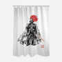 Dark Lord Sumi-E-None-Polyester-Shower Curtain-Astrobot Invention