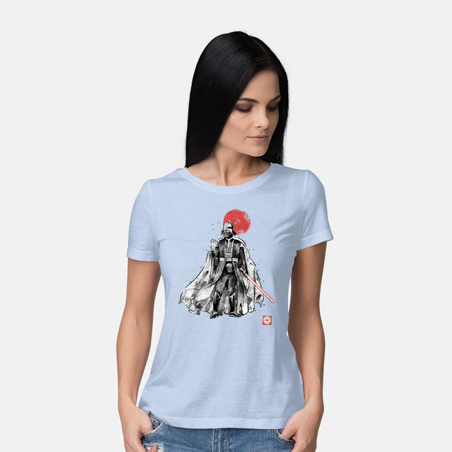 Dark Lord Sumi-E-Womens-Basic-Tee-Astrobot Invention