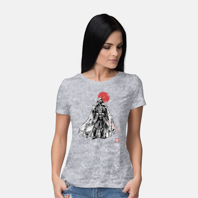 Dark Lord Sumi-E-Womens-Basic-Tee-Astrobot Invention