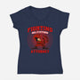 Fighting Attorney-Womens-V-Neck-Tee-joerawks