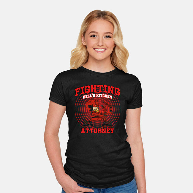 Fighting Attorney-Womens-Fitted-Tee-joerawks