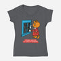 Thoughts On A Rainy Day-Womens-V-Neck-Tee-imisko