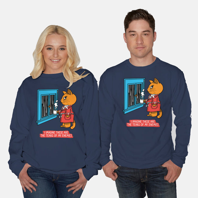 Thoughts On A Rainy Day-Unisex-Crew Neck-Sweatshirt-imisko