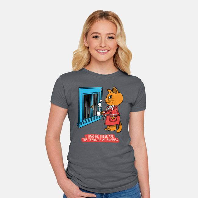 Thoughts On A Rainy Day-Womens-Fitted-Tee-imisko
