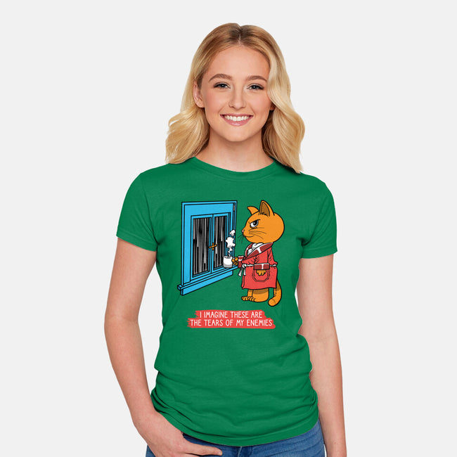 Thoughts On A Rainy Day-Womens-Fitted-Tee-imisko