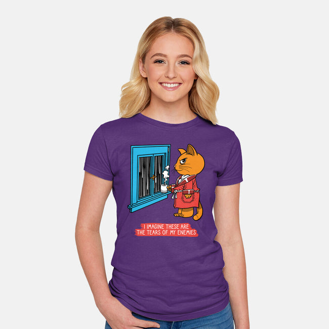 Thoughts On A Rainy Day-Womens-Fitted-Tee-imisko