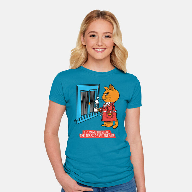 Thoughts On A Rainy Day-Womens-Fitted-Tee-imisko