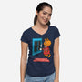 Thoughts On A Rainy Day-Womens-V-Neck-Tee-imisko