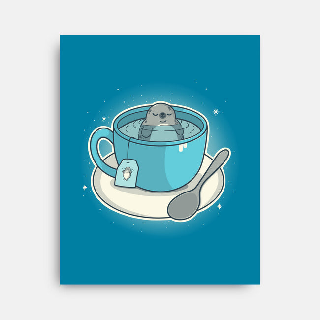 Seal Tea-None-Stretched-Canvas-Freecheese