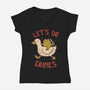 Let's Do Crimes-Womens-V-Neck-Tee-koalastudio