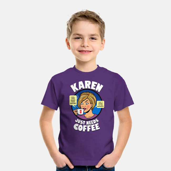 Karen Just Needs Coffee-Youth-Basic-Tee-Boggs Nicolas
