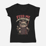 Feed Me Or Else-Womens-V-Neck-Tee-koalastudio