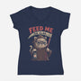 Feed Me Or Else-Womens-V-Neck-Tee-koalastudio