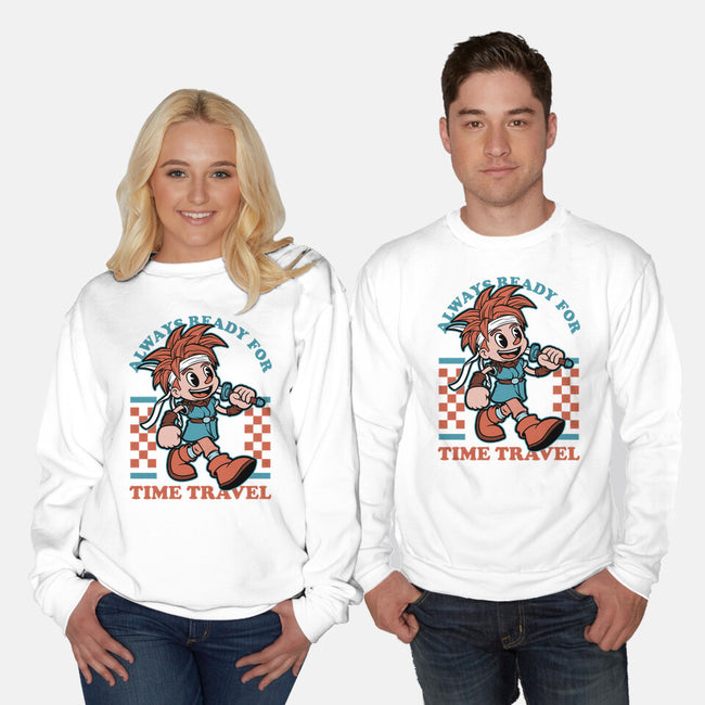 Game Mascot Time Travel Kid-Unisex-Crew Neck-Sweatshirt-Studio Mootant
