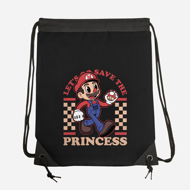 Game Mascot Mushroom Plumber-None-Drawstring-Bag-Studio Mootant