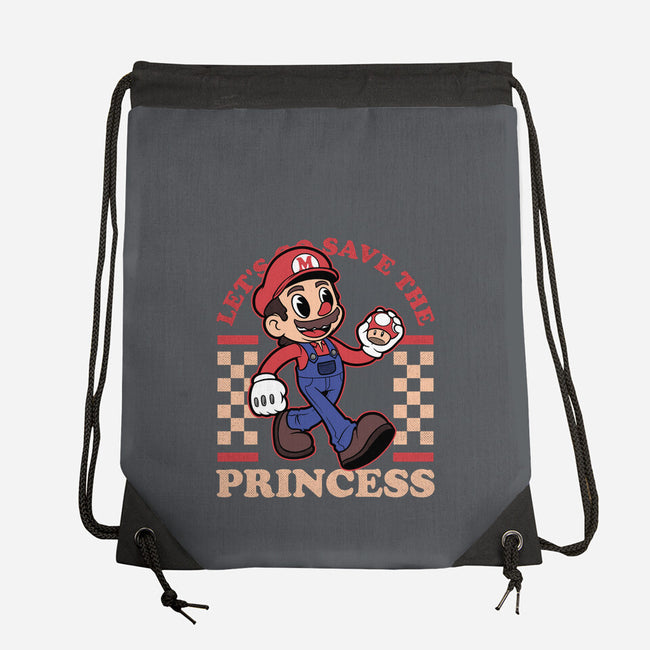 Game Mascot Mushroom Plumber-None-Drawstring-Bag-Studio Mootant