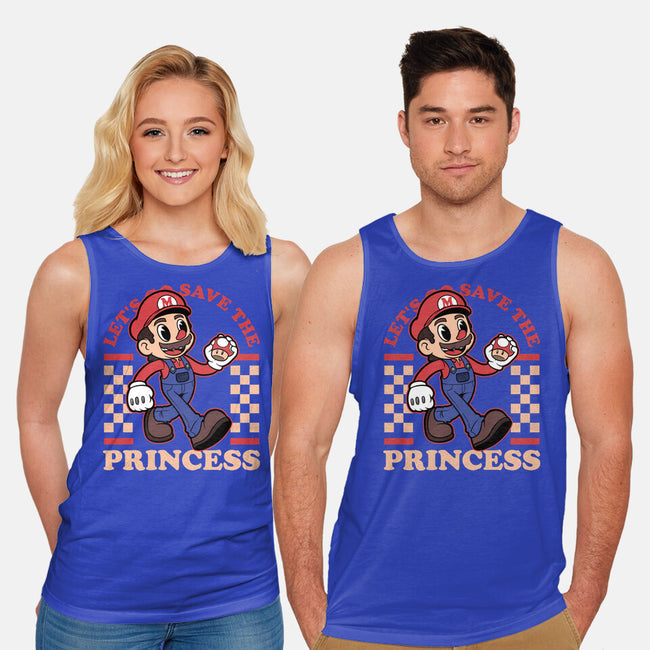 Game Mascot Mushroom Plumber-Unisex-Basic-Tank-Studio Mootant
