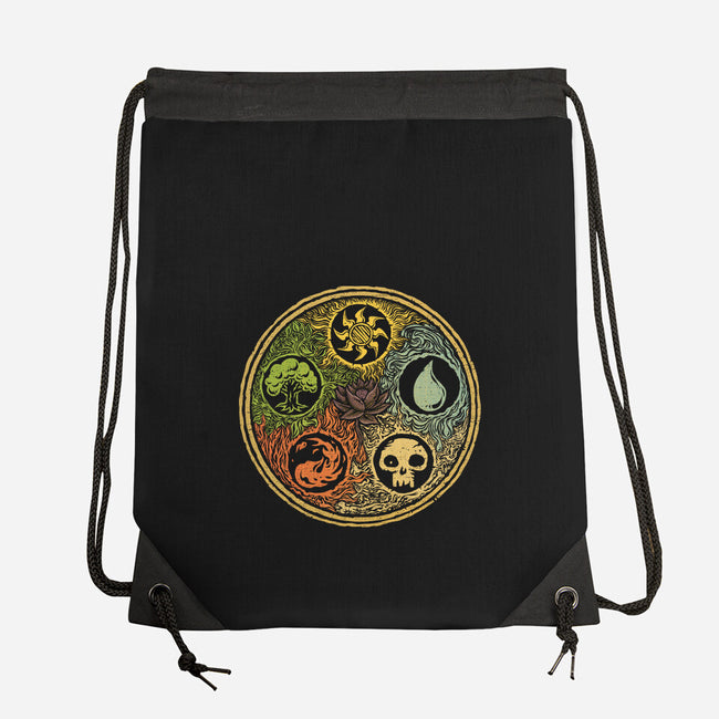 Vintage Lotus-None-Drawstring-Bag-kg07