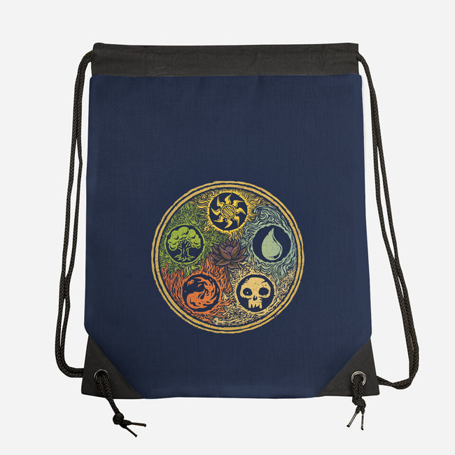 Vintage Lotus-None-Drawstring-Bag-kg07