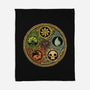 Vintage Lotus-None-Fleece-Blanket-kg07
