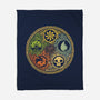 Vintage Lotus-None-Fleece-Blanket-kg07