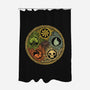 Vintage Lotus-None-Polyester-Shower Curtain-kg07