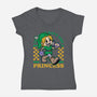 Game Mascot Fantasy Elf-Womens-V-Neck-Tee-Studio Mootant