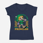 Game Mascot Fantasy Elf-Womens-V-Neck-Tee-Studio Mootant