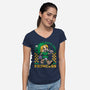 Game Mascot Fantasy Elf-Womens-V-Neck-Tee-Studio Mootant