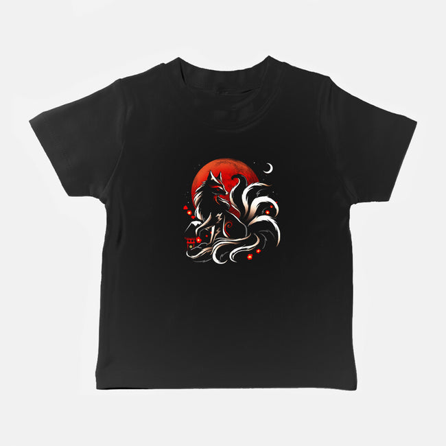Kitsune Yokai-Baby-Basic-Tee-Vallina84