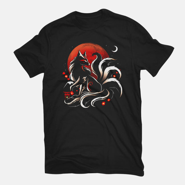 Kitsune Yokai-Womens-Fitted-Tee-Vallina84